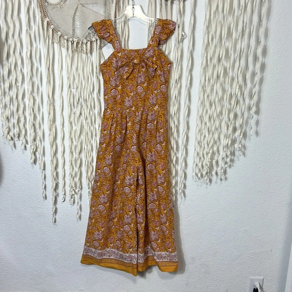 Janie & Jack Floral Bow Jumpsuit Size 10 - Picture 4 of 12